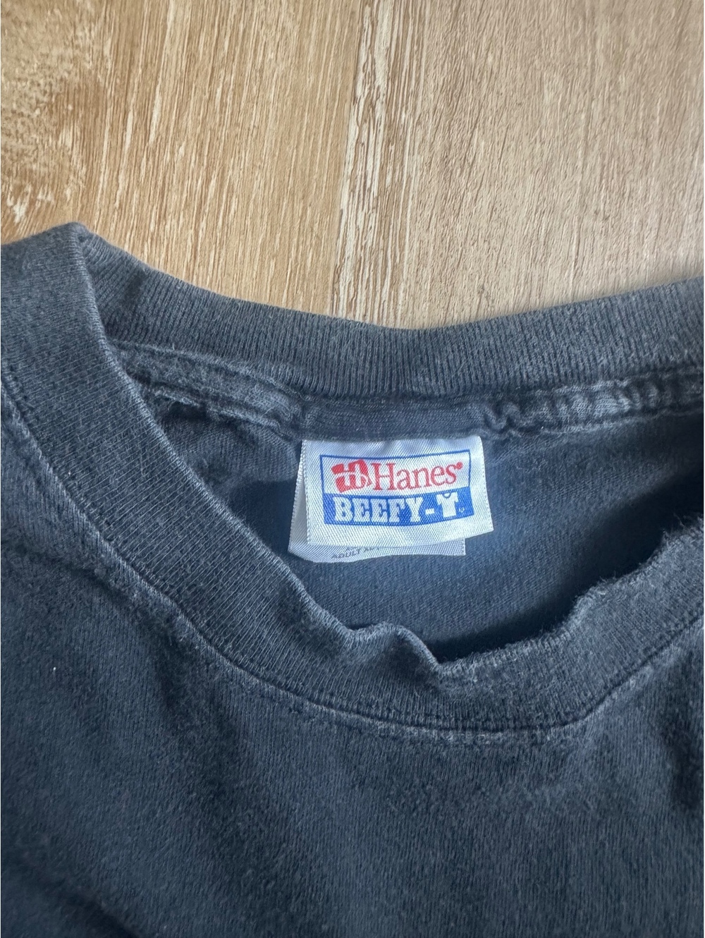 Yakudoshi Hanes Beefy-T Vintage Black Pocket T-Shirt XL - Picture 3 of 9